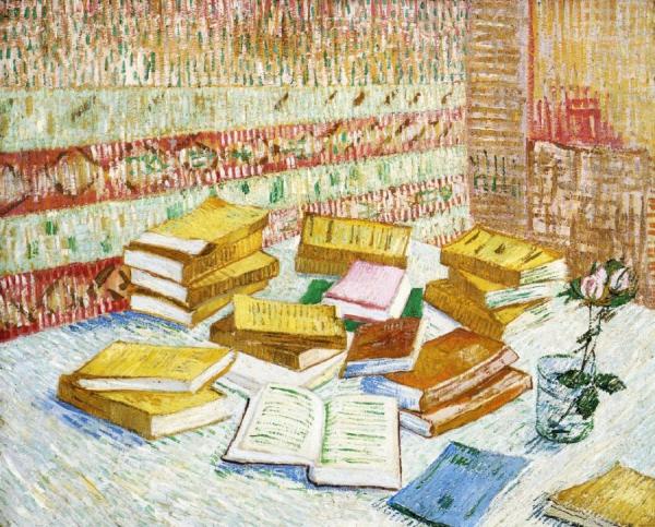 Still Life With Books, Romans Parisiens by Vincent Van Gogh