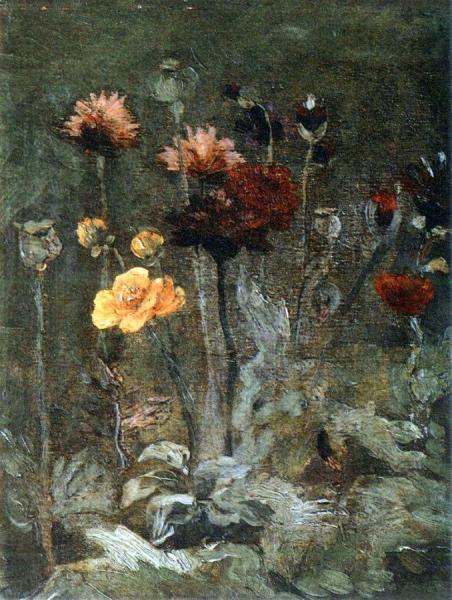 Still Life With Scabiosa And Ranunculus by Vincent Van Gogh