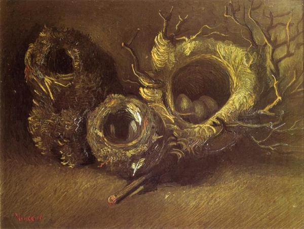 Still Life With Three Birds' Nests by Vincent Van Gogh