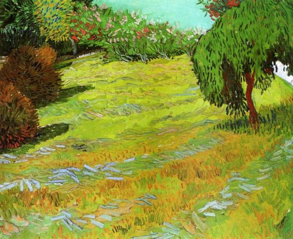 Sunny Lawn In A Public Park by Vincent Van Gogh