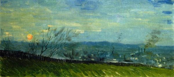 Sunset In Montmartre by Vincent Van Gogh
