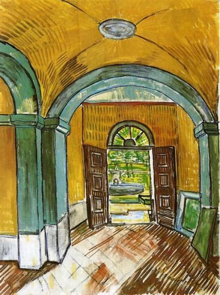 The Entrance Hall Of Saint-paul Hospital by Vincent Van Gogh