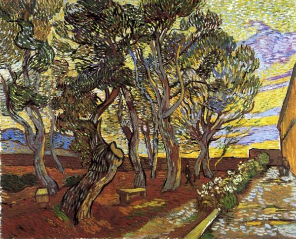The Garden Of The Asylum In Saint-remy by Vincent Van Gogh