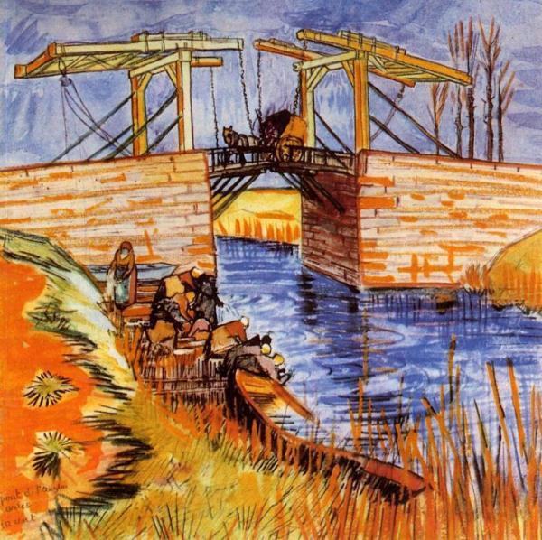 The Langlois Bridge At Arles by Vincent Van Gogh