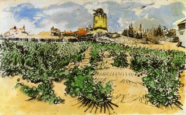 The Mill Of Alphonse Daudet At Fontevieille by Vincent Van Gogh