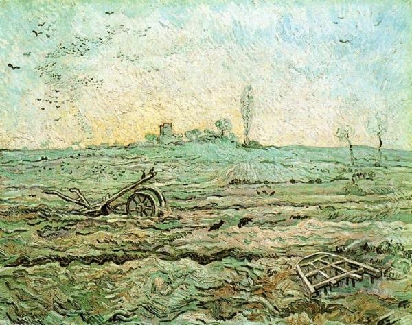 The Plough And The Harrow (after Millet) by Vincent Van Gogh