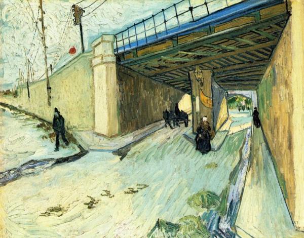 The Railway Bridge Over Avenue Montmajour by Vincent Van Gogh
