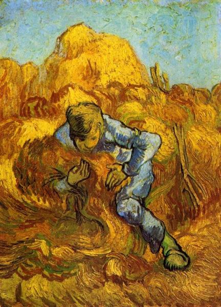 The Sheaf-binder (after Millet) by Vincent Van Gogh