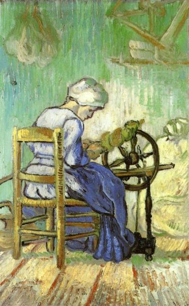 The Spinner (after Millet) by Vincent Van Gogh