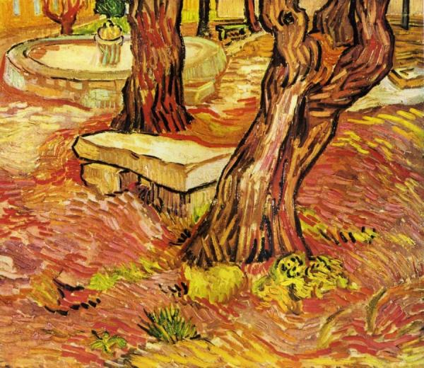 The Stone Bench In The Garden At Saint-paul Hospital by Vincent Van Gogh