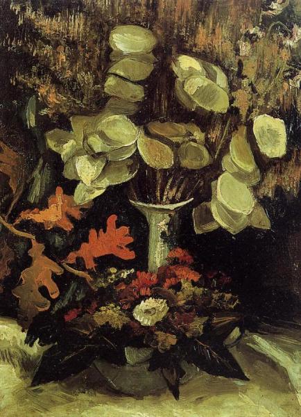 Vase With Honesty by Vincent Van Gogh