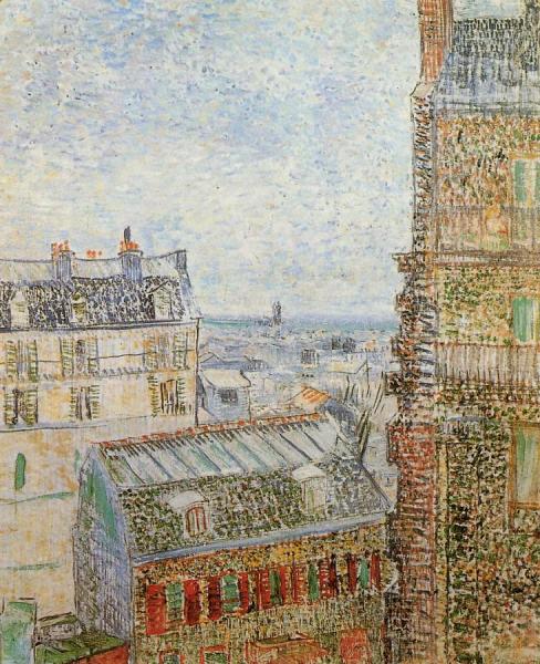 View Of Paris From Vincent's Room In The Rue Lepic by Vincent Van Gogh