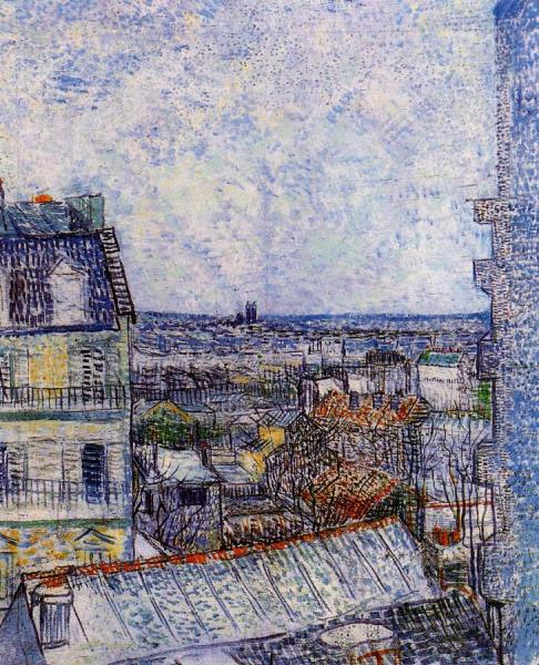 View Of Paris From Vincents Room In The Rue Lepic by Vincent Van Gogh