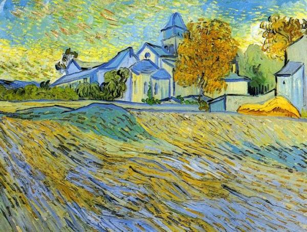 View Of The Church Of Saint-paul-de-mausole by Vincent Van Gogh