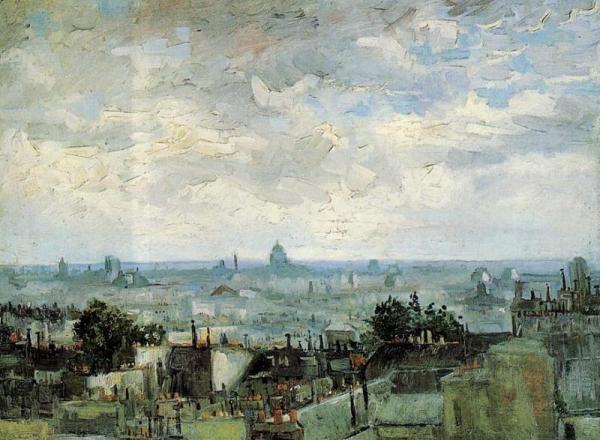 View Of The Roofs Of Paris by Vincent Van Gogh Oil Painting Reproductions