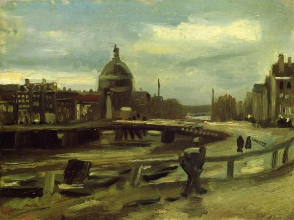 View On The Singel In Amsterdam by Vincent Van Gogh Oil Painting Reproductions