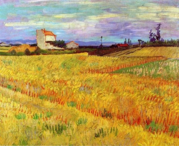 Wheat Field With Sheaves by Vincent Van Gogh