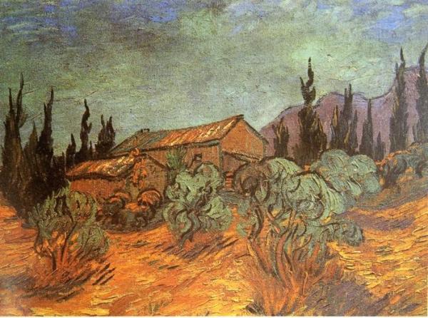 Wooden Sheds by Vincent Van Gogh