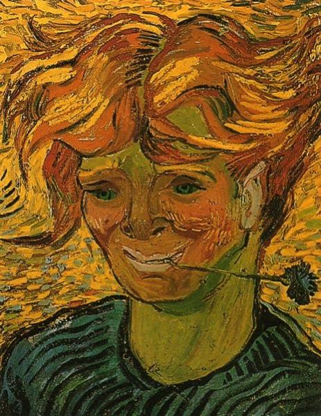 Young Man With Cornflower by Vincent Van Gogh