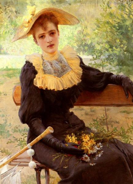 In The Garden by Vittorio Matteo Corcos