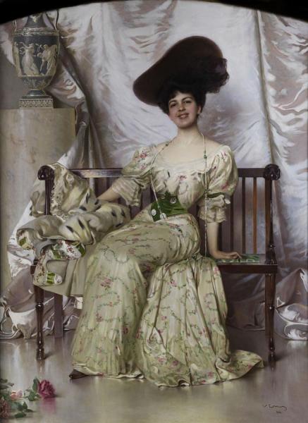 Portrait Der Contessa Nerina Pisani Volpi Di Misurata by Vittorio Matteo Corcos
