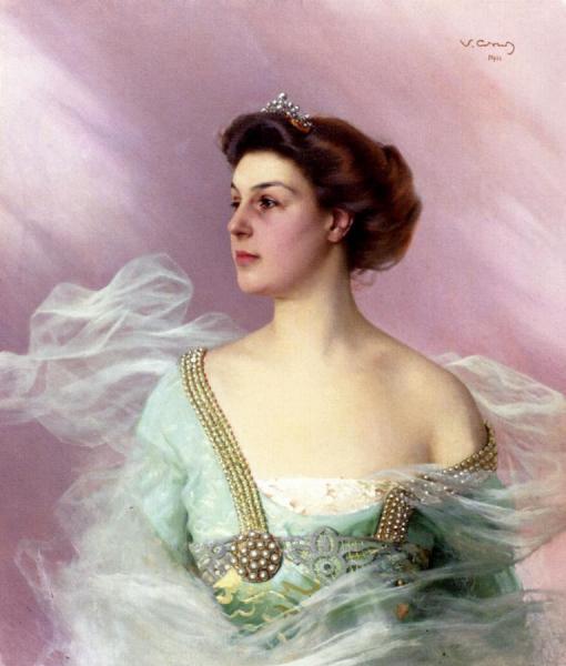 Portrait Of A Lady by Vittorio Matteo Corcos
