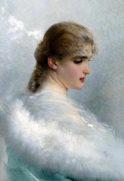 Portrait Of A Young Beauty by Vittorio Matteo Corcos