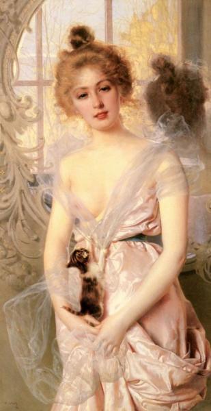 The New Kitten by Vittorio Matteo Corcos