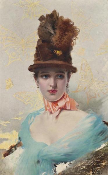 Une élégante by Vittorio Matteo Corcos Oil Painting Reproductions