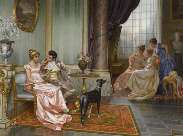 Admiration by Vittorio Reggianini Oil Painting Reproductions