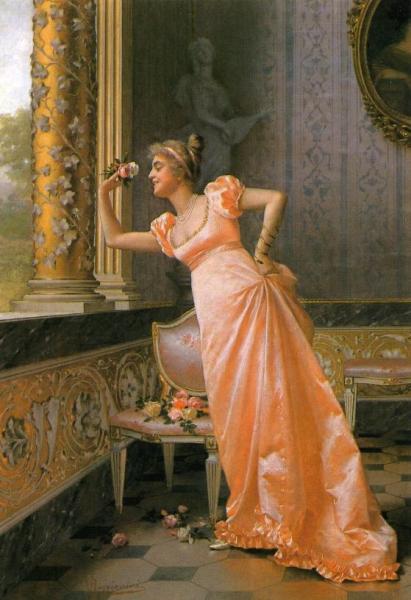 The Coquette by Vittorio Reggianini Oil Painting Reproductions