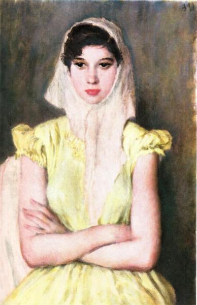 Portrait Of A Girl by Vladimir Lebedev