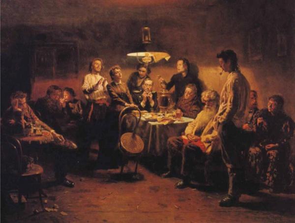 Evening Company by Vladimir Yegorovich Makovsky