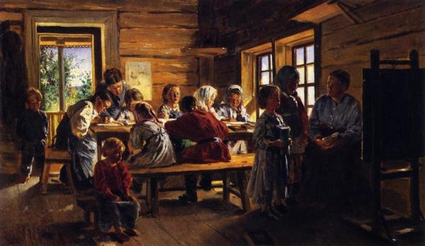 In A Country School by Vladimir Yegorovich Makovsky