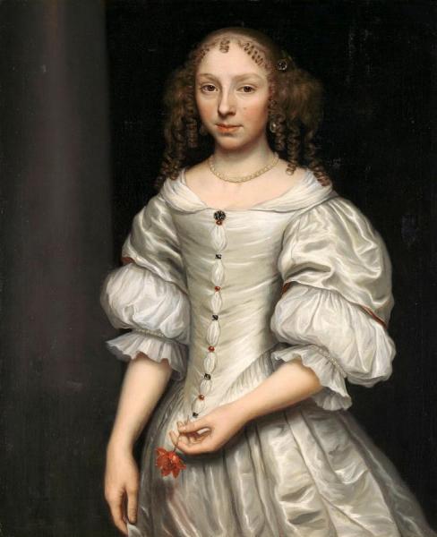 Portrait Of A Young Woman by Wallerant Vaillant