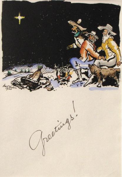 Christmas Greeting Card,1940 by Walt Kuhn Oil Painting Reproductions