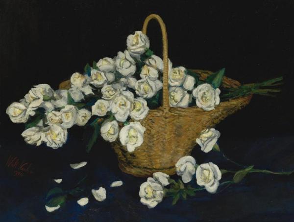 Rose Basket by Walt Kuhn Oil Painting Reproductions