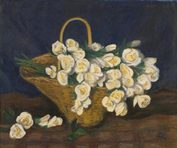 White Roses In Basket by Walt Kuhn Oil Painting Reproductions