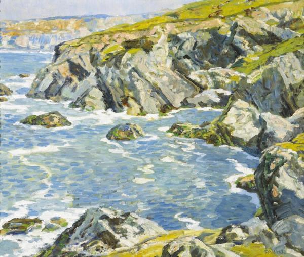 Coastal Scene, Believed To Be Wood's Cove, Laguna Beach by Walter Elmer Schofield