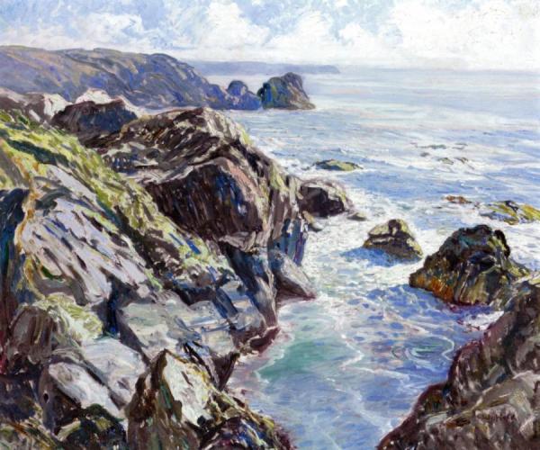 Sunlit Coast by Walter Elmer Schofield Oil Painting Reproductions