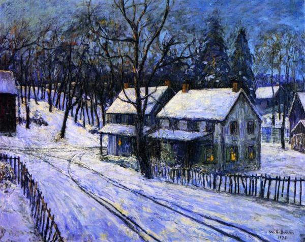 In The Village, Evening by Walter Emerson Baum