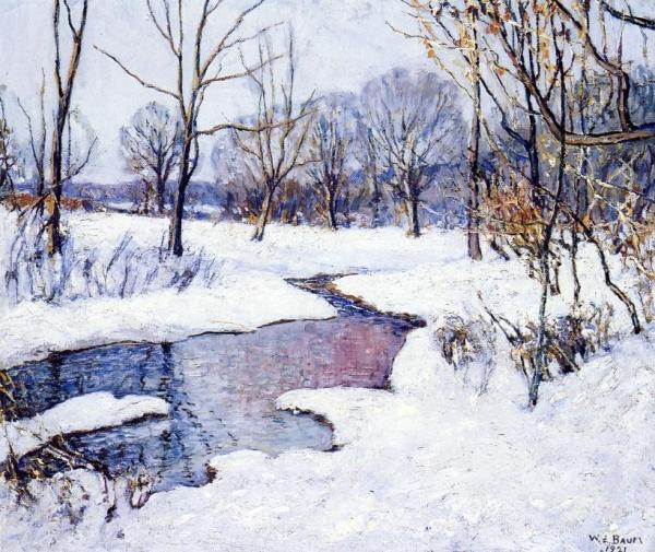 The Creek In Winter by Walter Emerson Baum