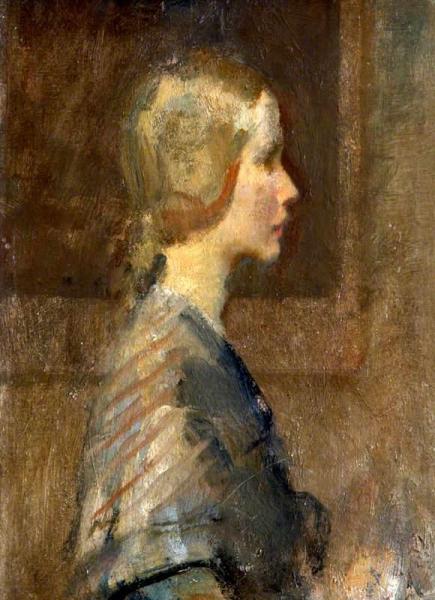 A Girl In Profile by Walter Ernest Webster Oil Painting Reproductions