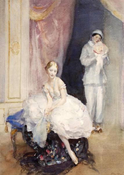 Before The Performance by Walter Ernest Webster