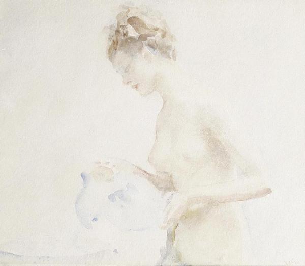 Girl Washing by Walter Ernest Webster Oil Painting Reproductions