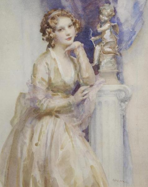 Portrait Of A Young Lady by Walter Ernest Webster Oil Painting Reproductions