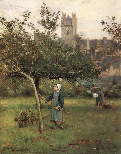 Apple Gathering by Walter Frederick Osborne Oil Painting Reproductions