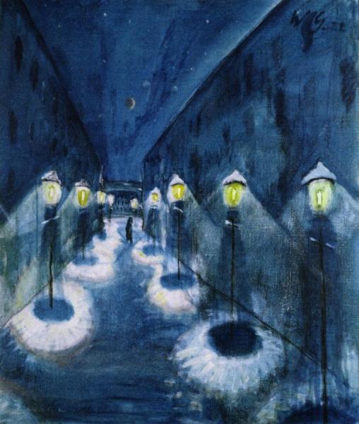 Street By Night by Walter Gramatté