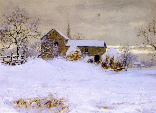 Farmhouse In Winter by Walter Launt Palmer