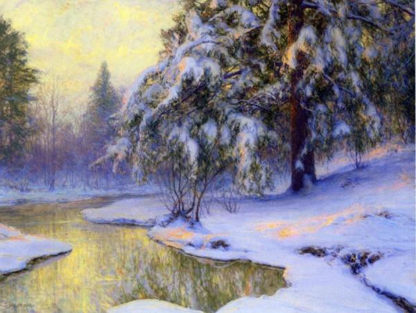 Walter Launt Palmer Pine Tree At Sunset